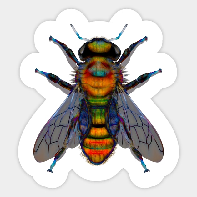 Sixth Bee Sticker by crunchysqueak